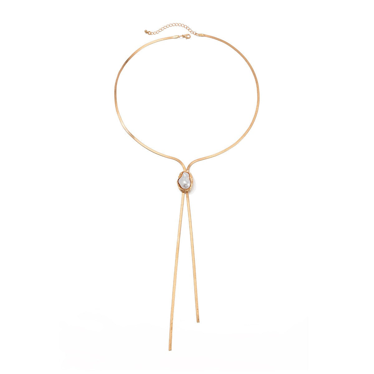 Classy Faux Pearl Y-Necklace