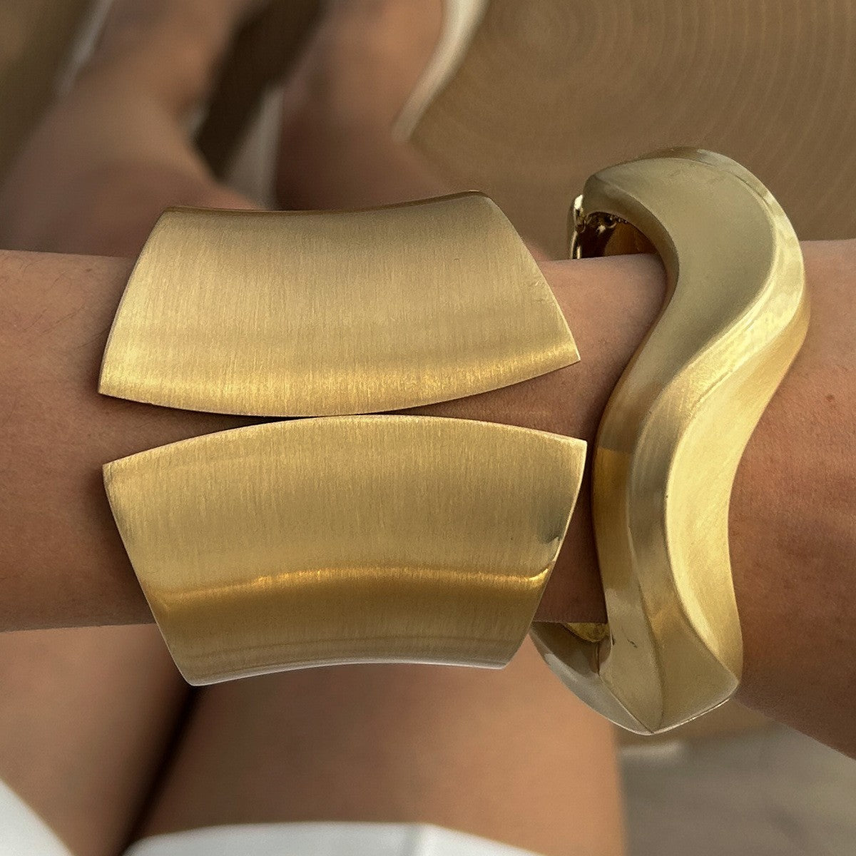 Classy Geometric Cuff Bracelet Set