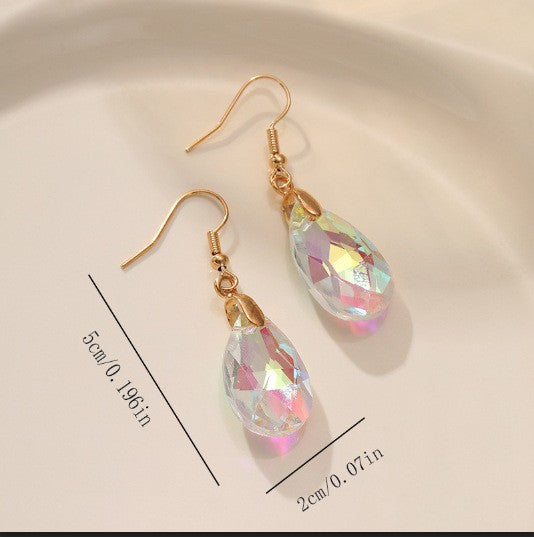 Romantic Pink Faceted Teardrop Earrings