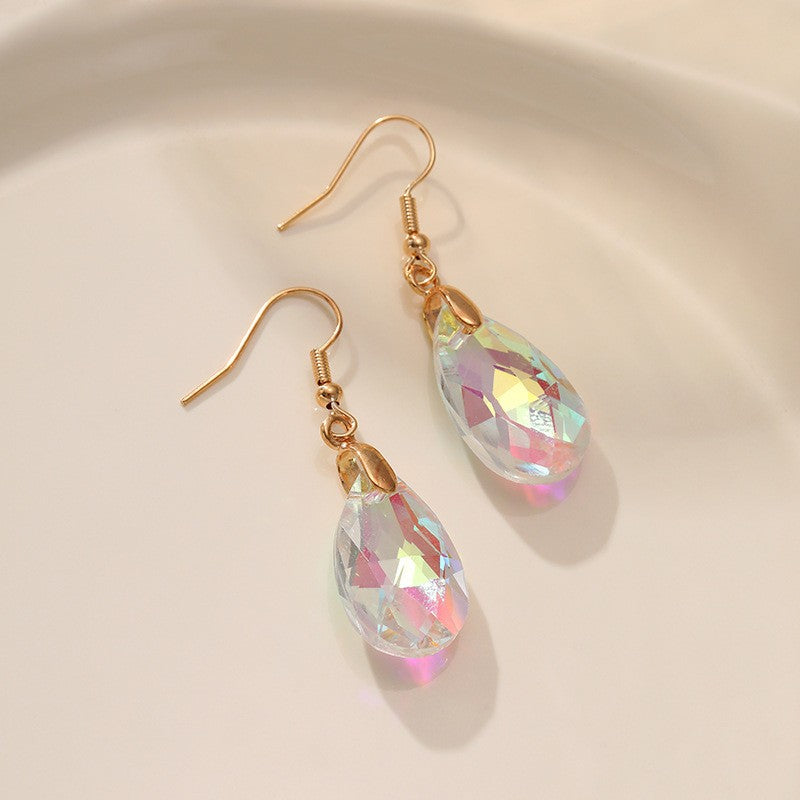 Romantic Pink Faceted Teardrop Earrings