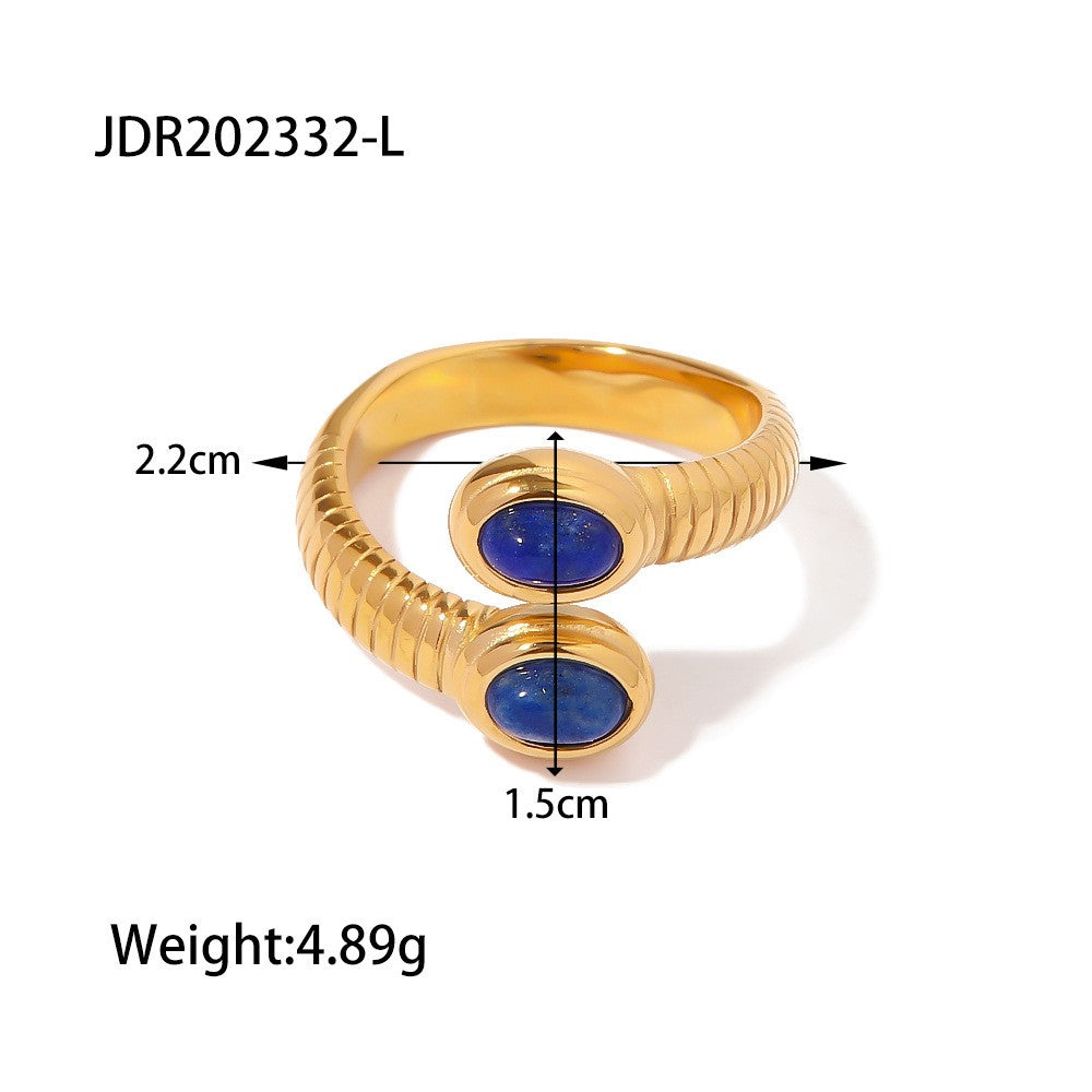 Classy Lapis Lazuli Cuff Ring