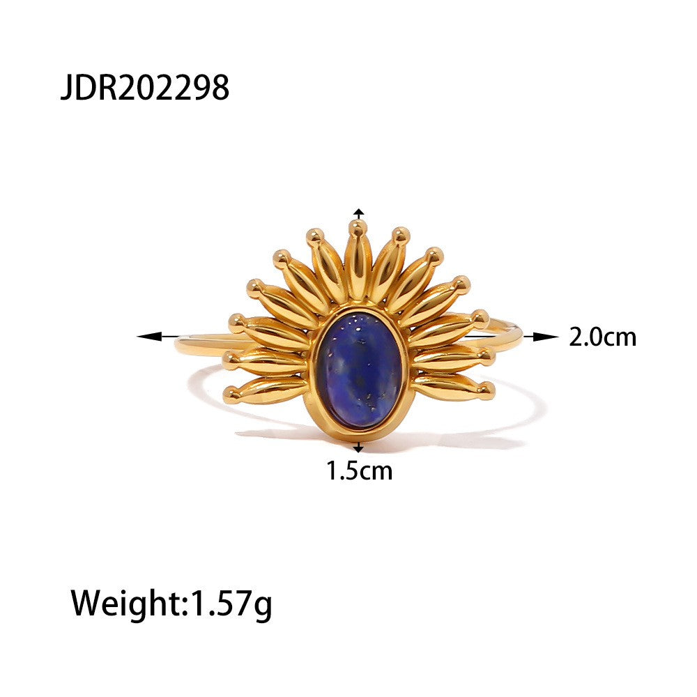Classy Lapis Lazuli Cuff Ring
