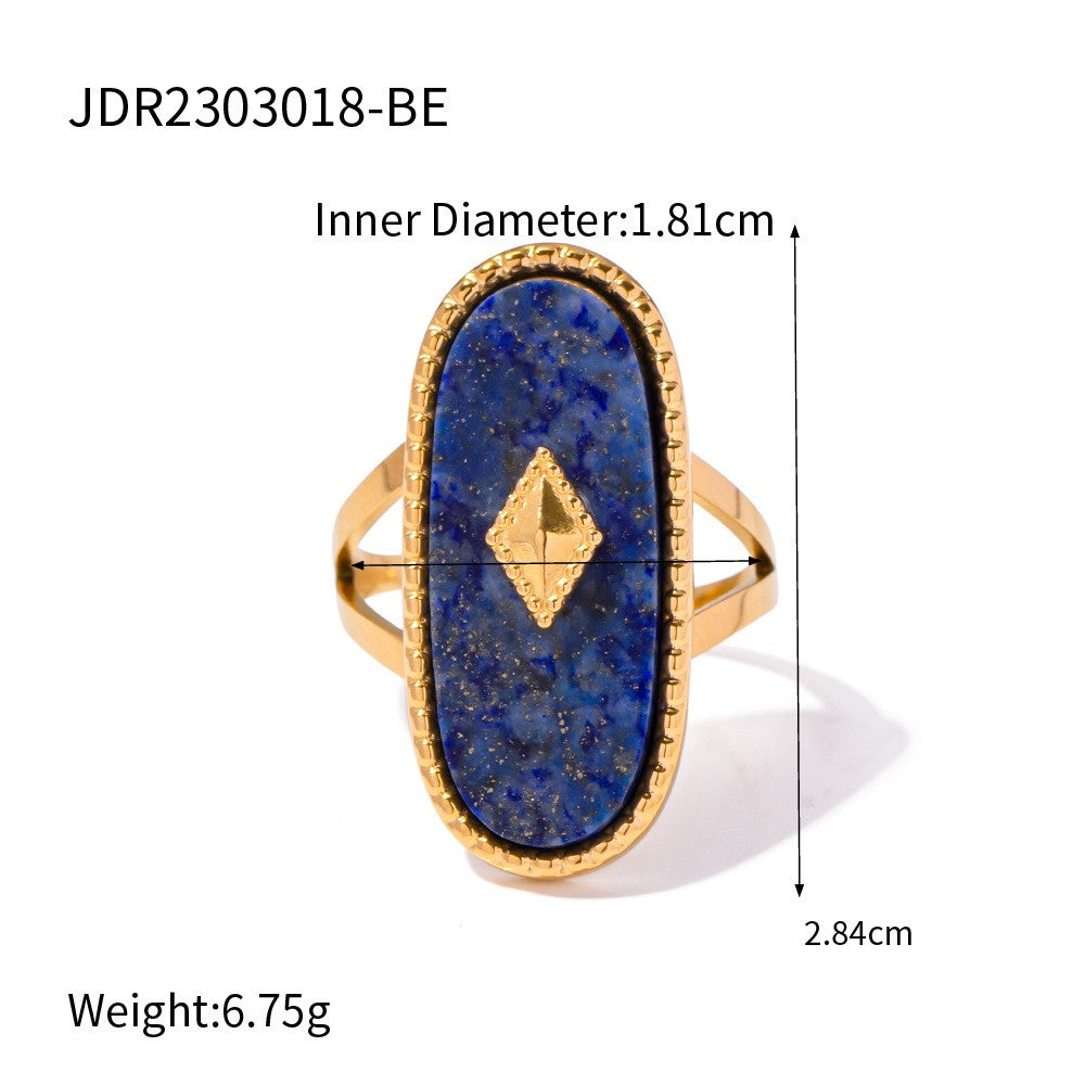 Classy Lapis Lazuli Cuff Ring