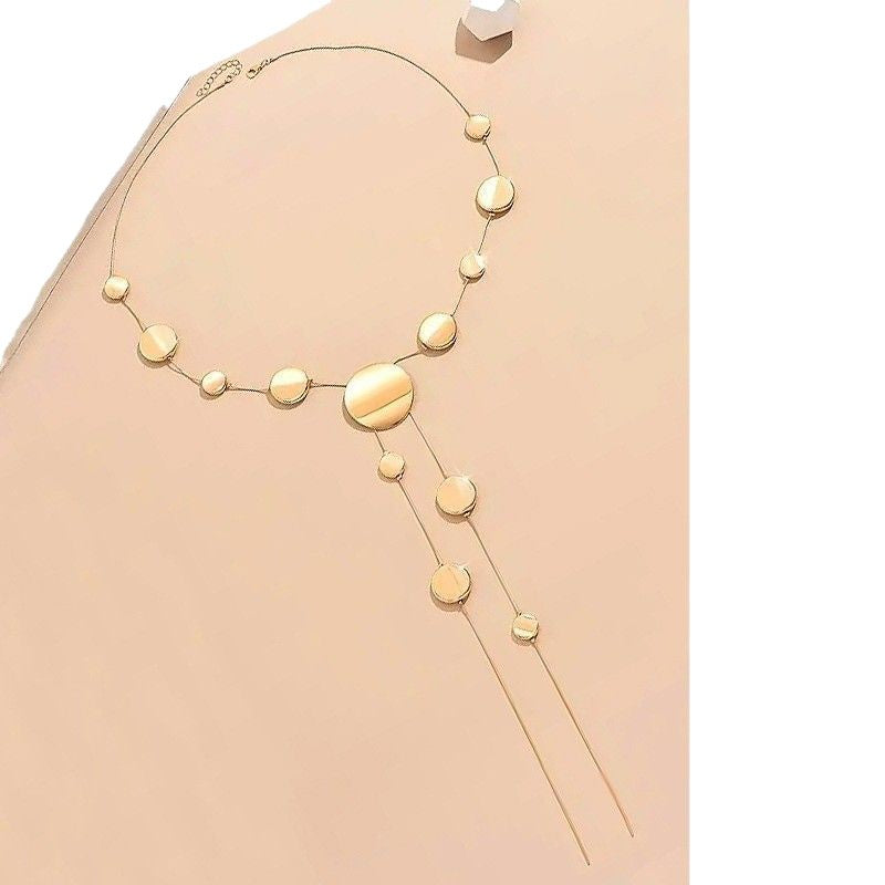Classy Polished Disc Y-Necklace