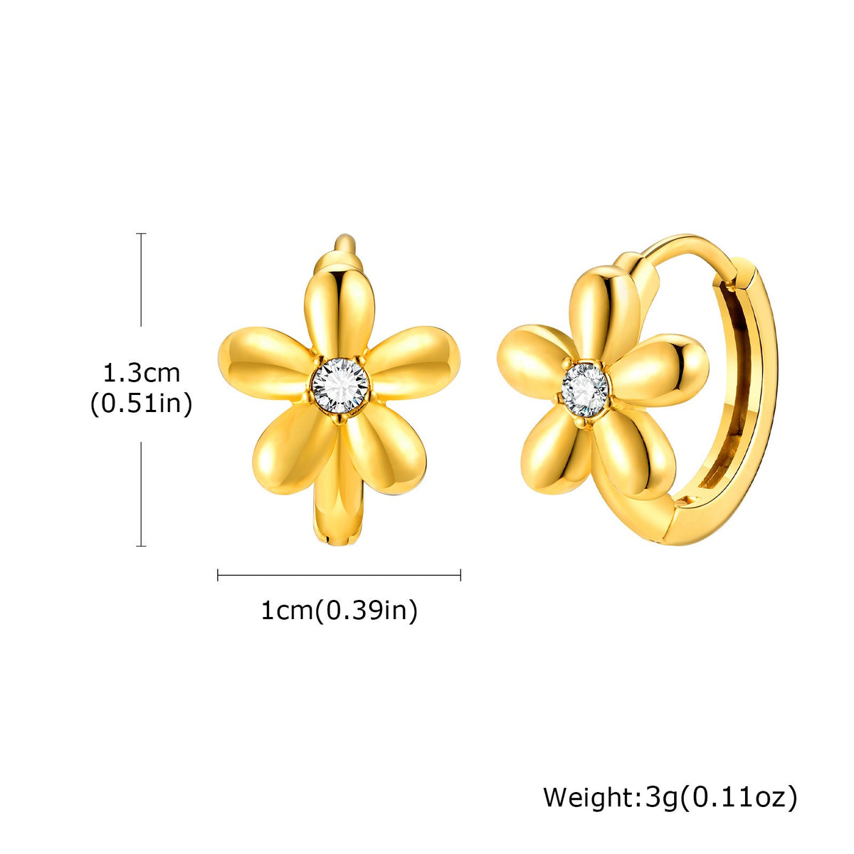 Dainty Mixed Motif Huggie Hoop Earring Set
