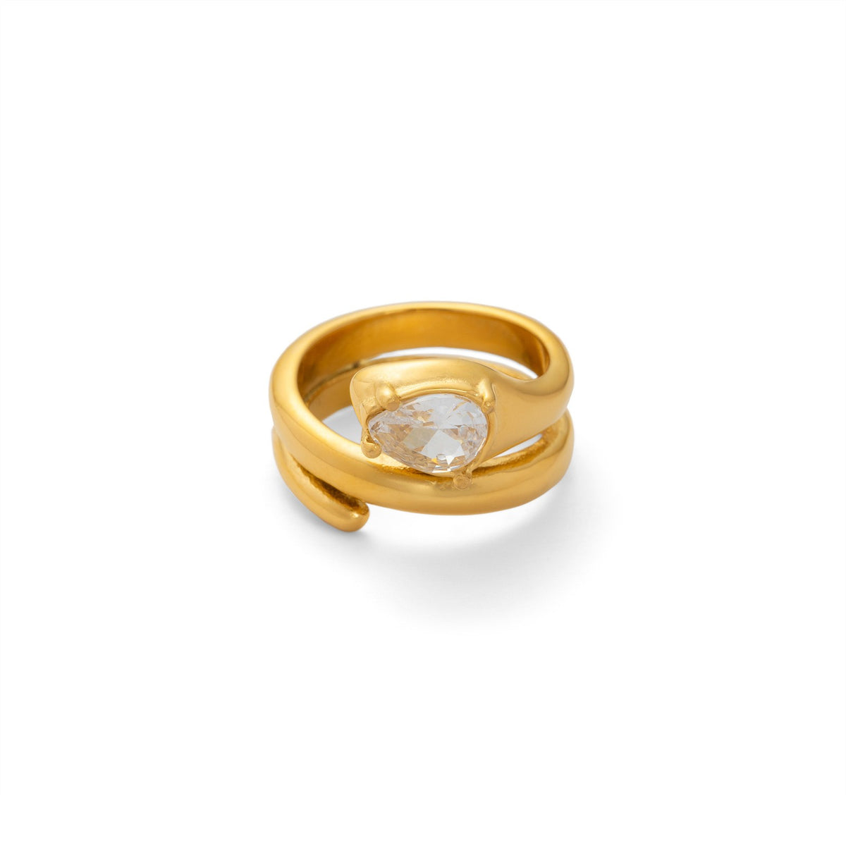 18k Elegant Snake Wrap Ring