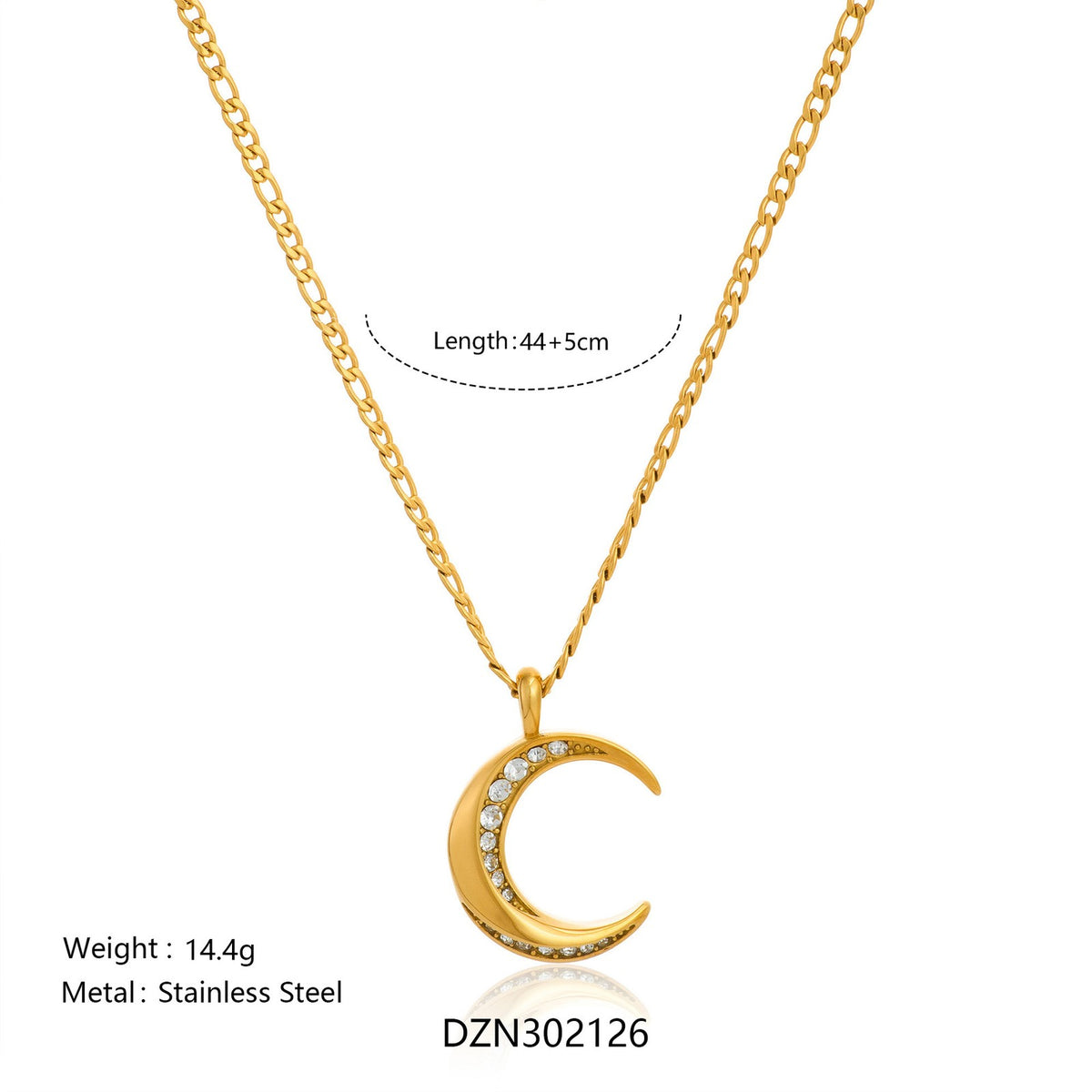 14k Boho Sun & Moon Layered Necklace