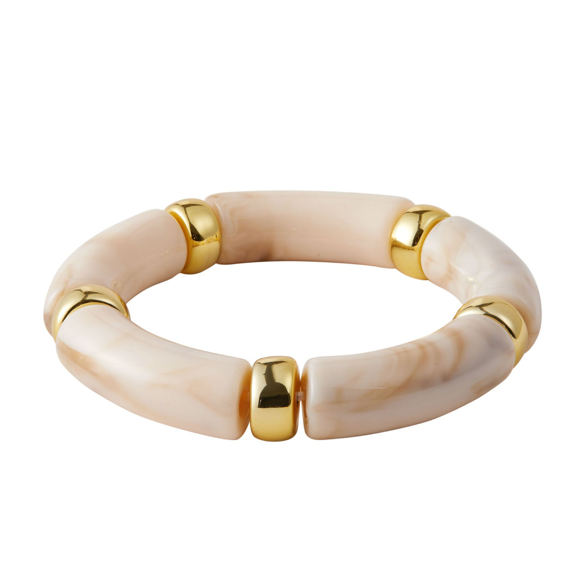 Classy Marbled Acrylic Tube Bracelet