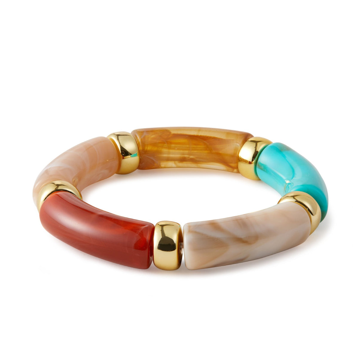 Classy Marbled Acrylic Tube Bracelet