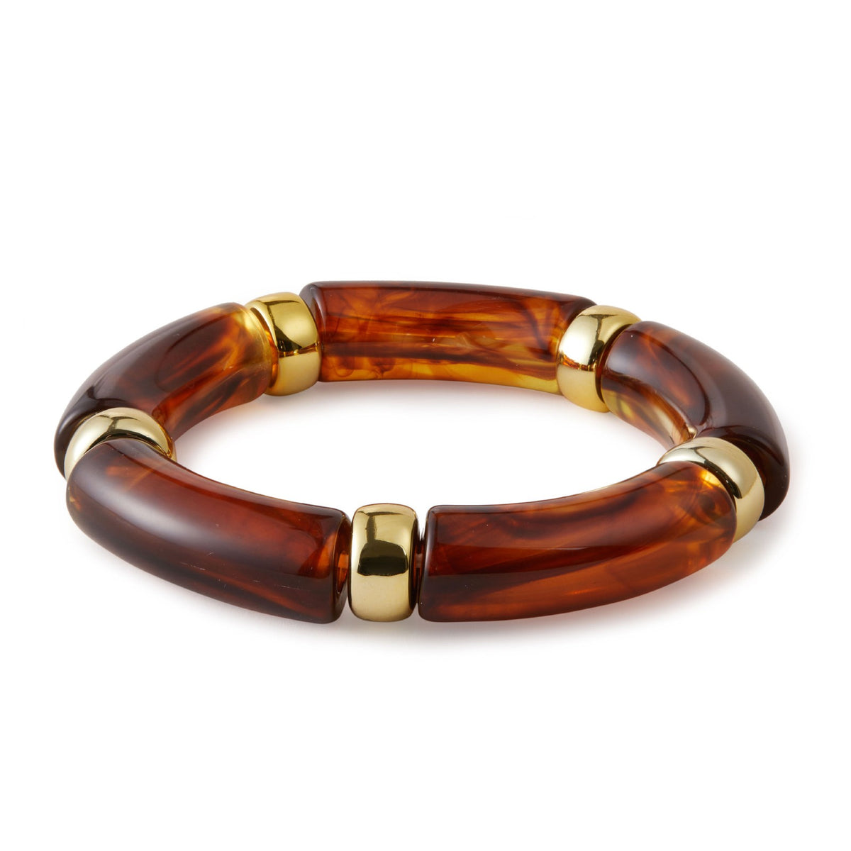 Classy Marbled Acrylic Tube Bracelet