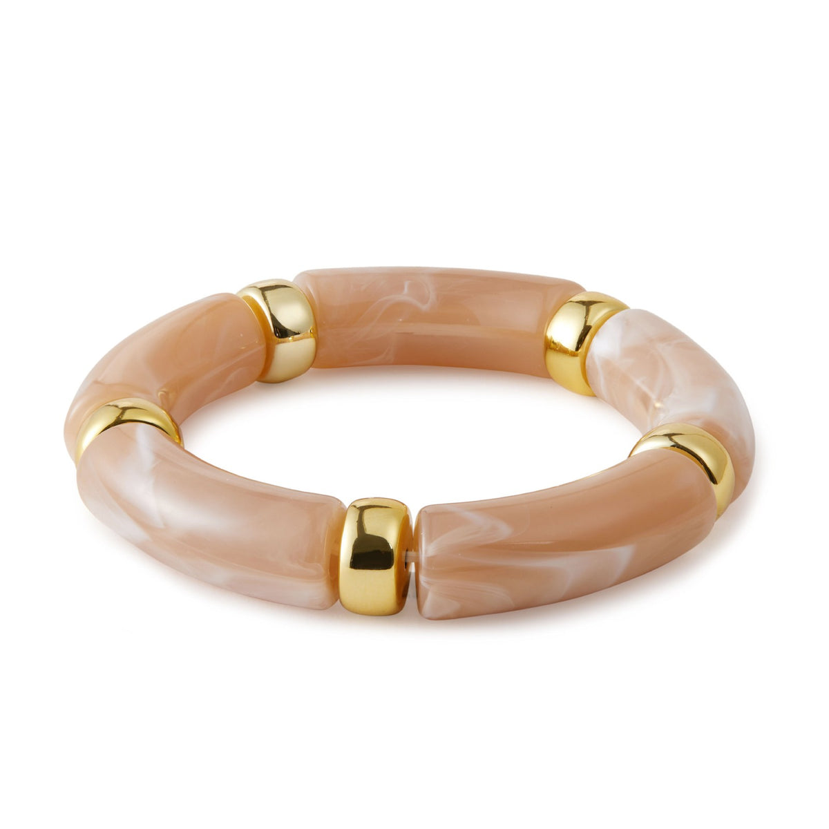 Classy Marbled Acrylic Tube Bracelet
