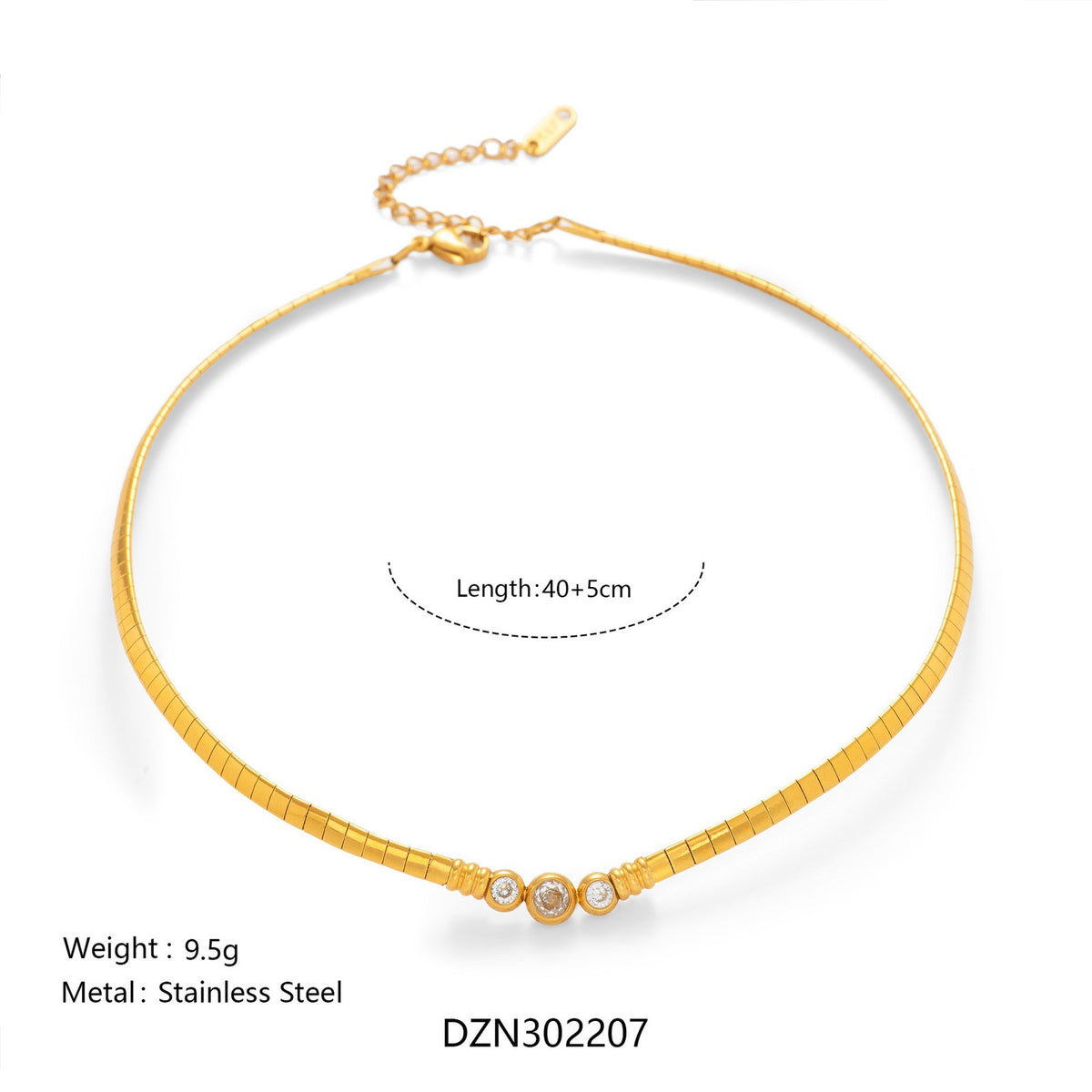 18k Vintage Textured Bead Choker Set