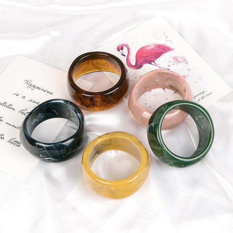 Classy Multicolor Wide Acrylic Bangle
