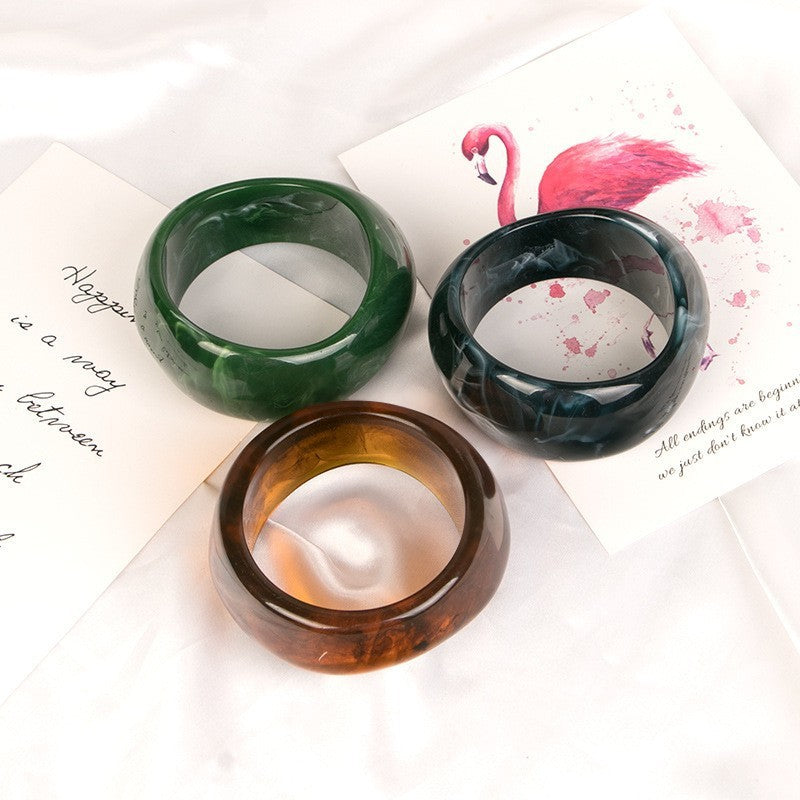 Classy Multicolor Wide Acrylic Bangle