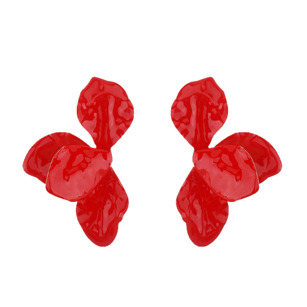 Romantic White Sculptural Flower Earrings