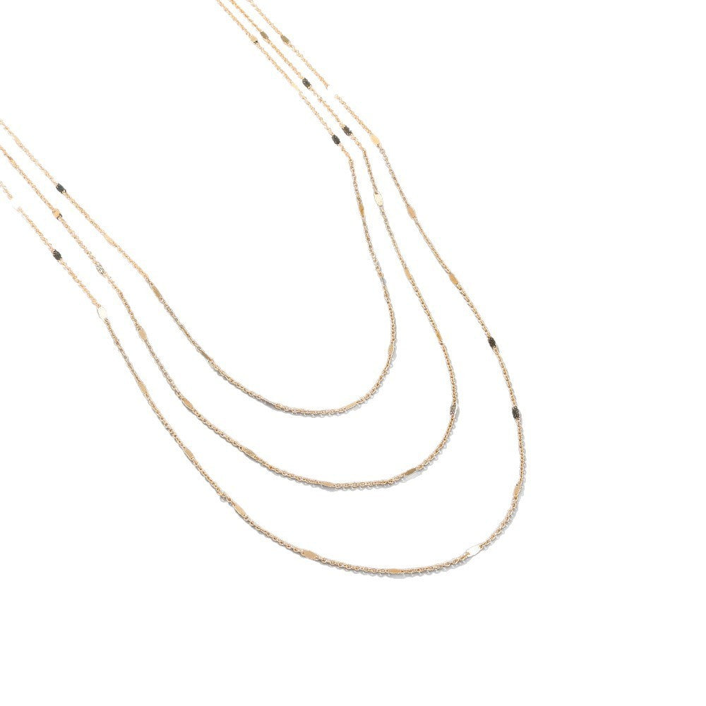 Dainty Geometric Multi-Layer Necklace