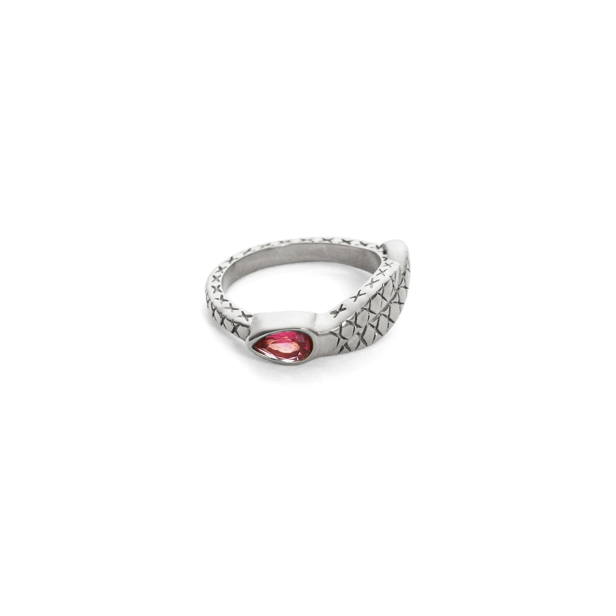 18k Classy Textured Snake Ring