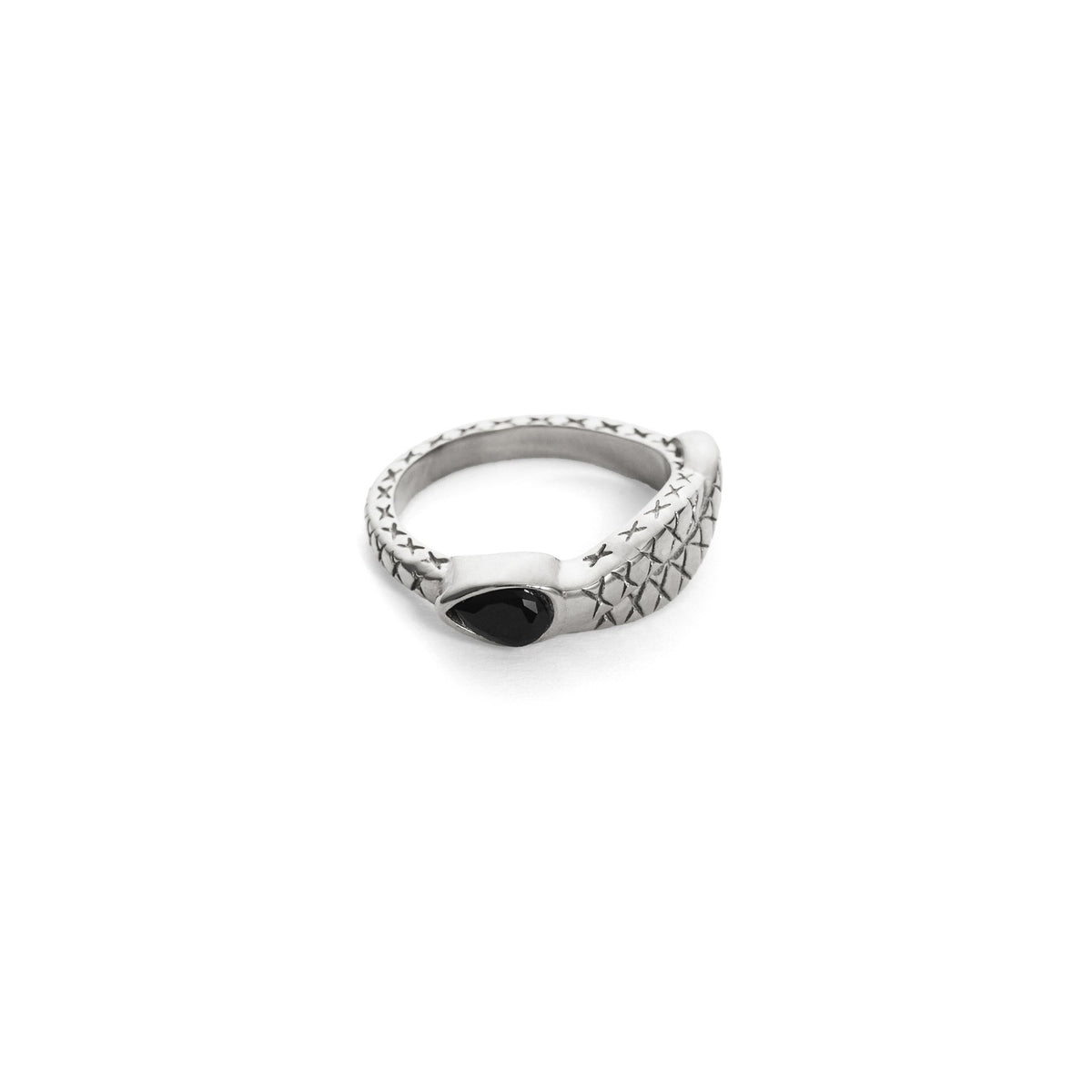 18k Classy Textured Snake Ring