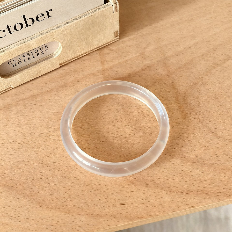 Classy Amber Marbled Resin Bangle Set