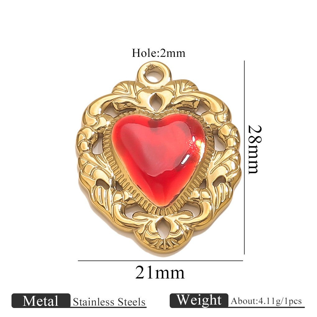 Romantic Winged Sacred Heart Pendant