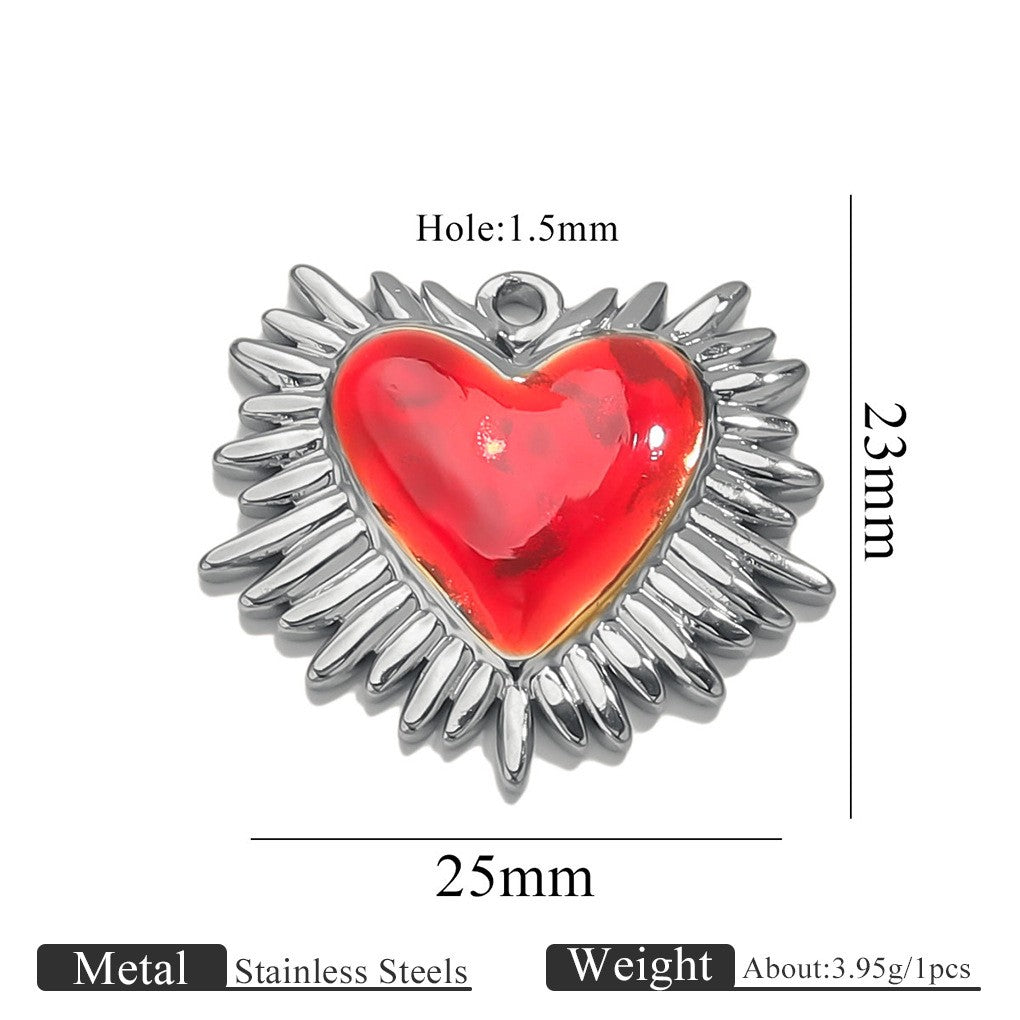 Romantic Winged Sacred Heart Pendant
