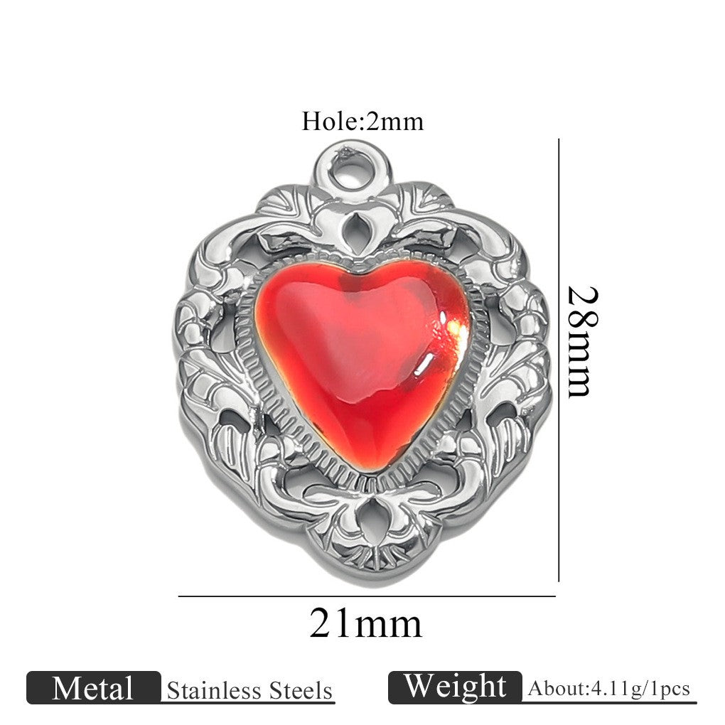 Romantic Winged Sacred Heart Pendant
