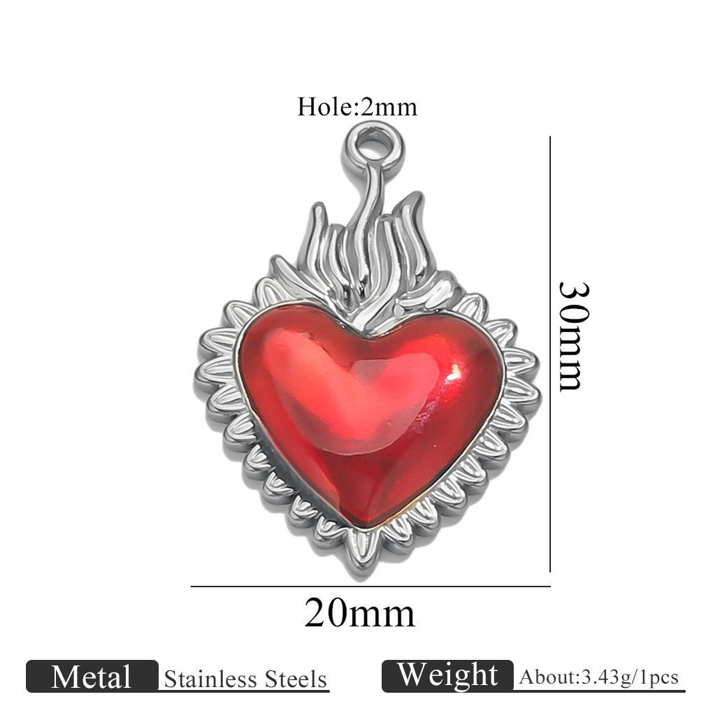 Romantic Winged Sacred Heart Pendant