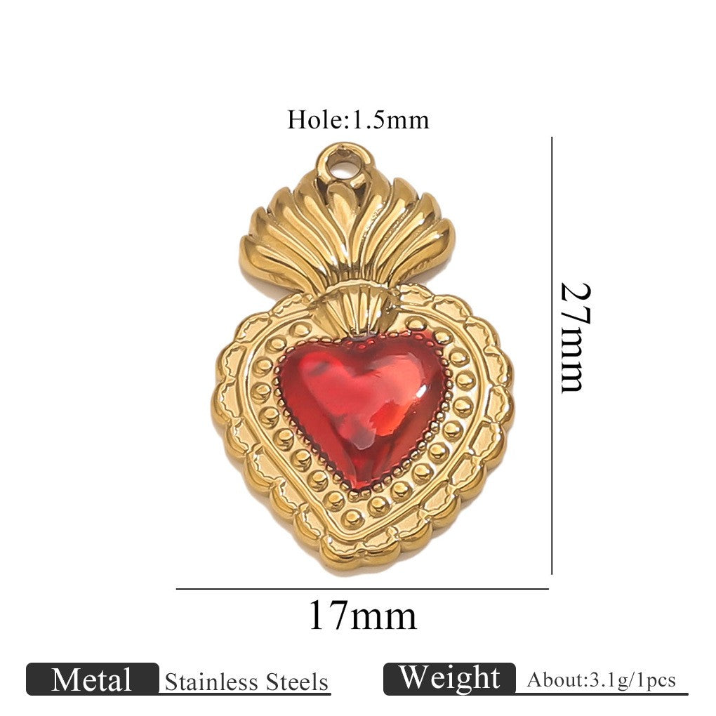 Romantic Winged Sacred Heart Pendant
