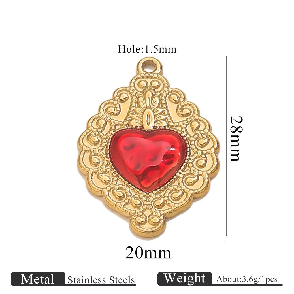 Romantic Winged Sacred Heart Pendant