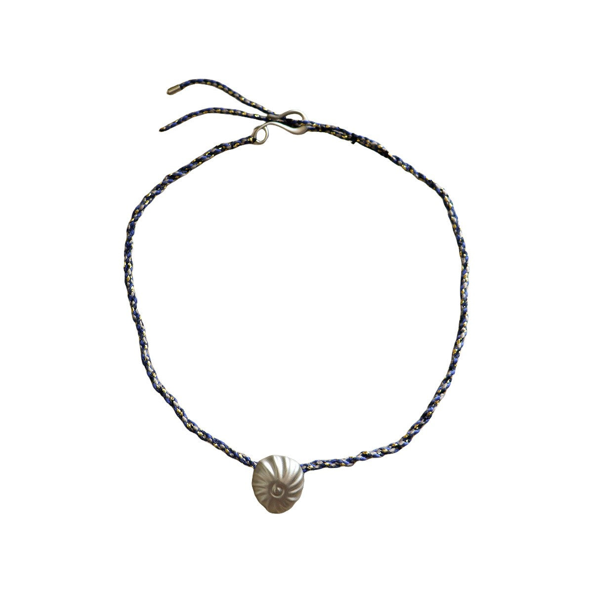 Vintage Woven Conch Shell Choker Necklace