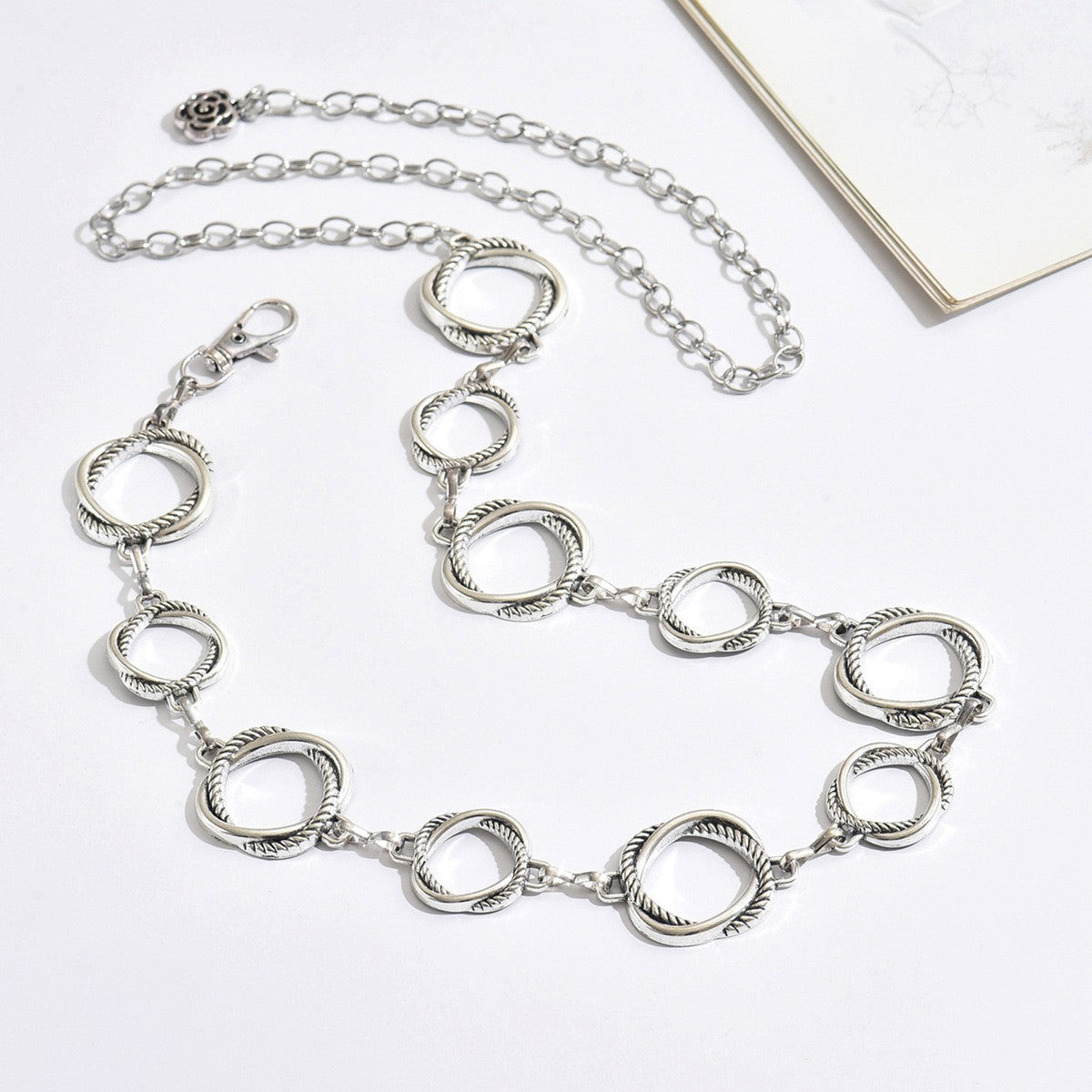 Boho Textured Open Ring Waist Chain