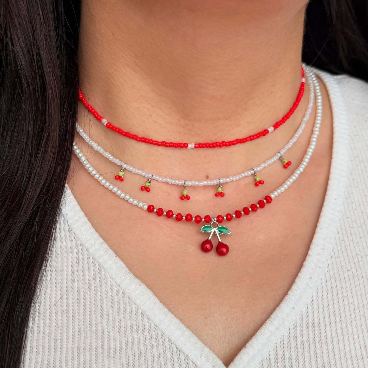 Boho Layered Beaded Bow Necklace