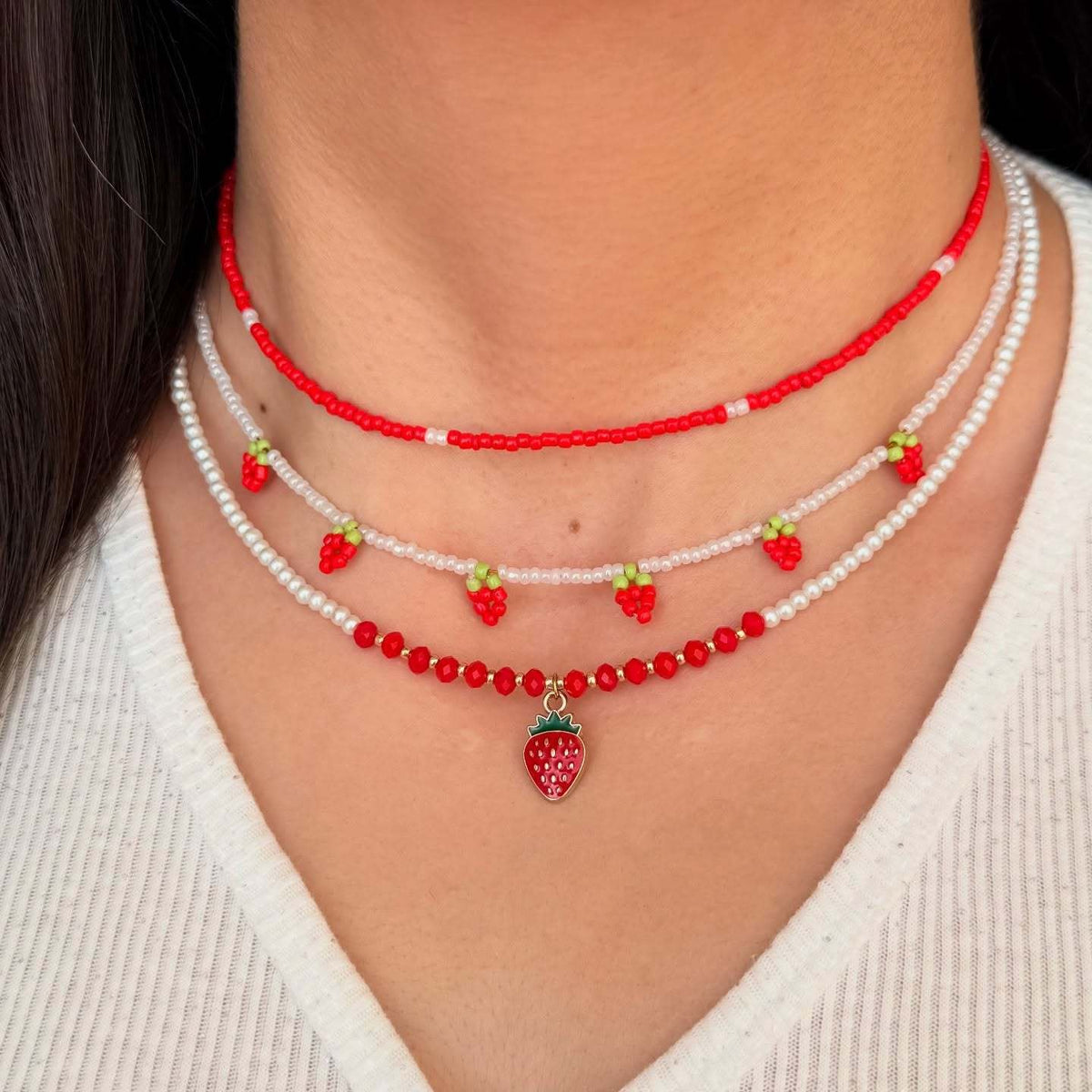 Boho Layered Beaded Bow Necklace