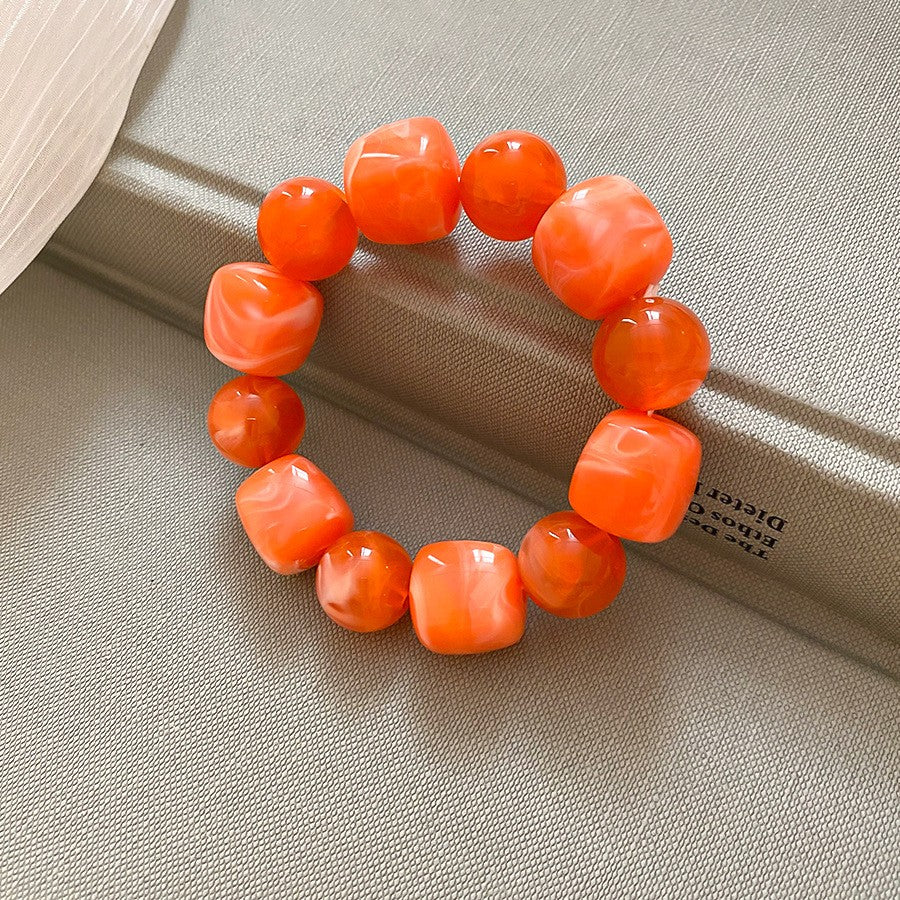 Boho Multicolor Geometric Acrylic Bracelet Set
