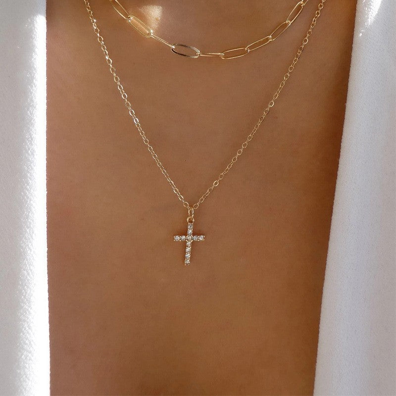 Dainty Layered Evil Eye & Sun Necklace