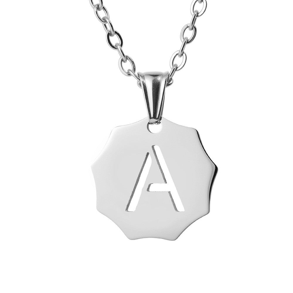 Classy Geometric Initial Necklace