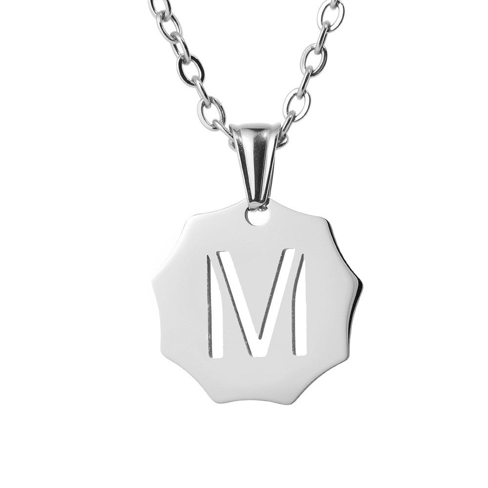 Classy Geometric Initial Necklace