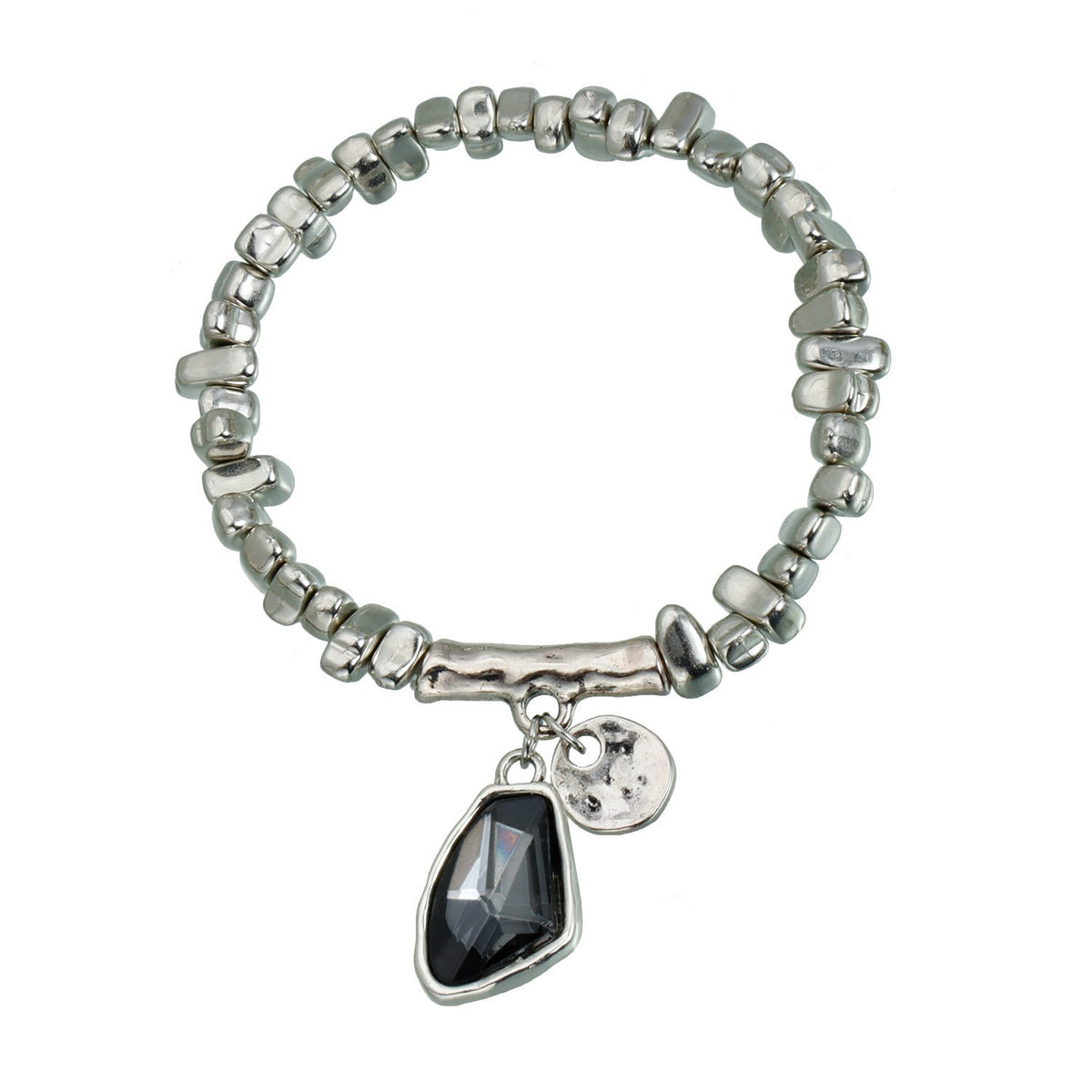Classy Irregular Stone Necklace and Bracelet Set