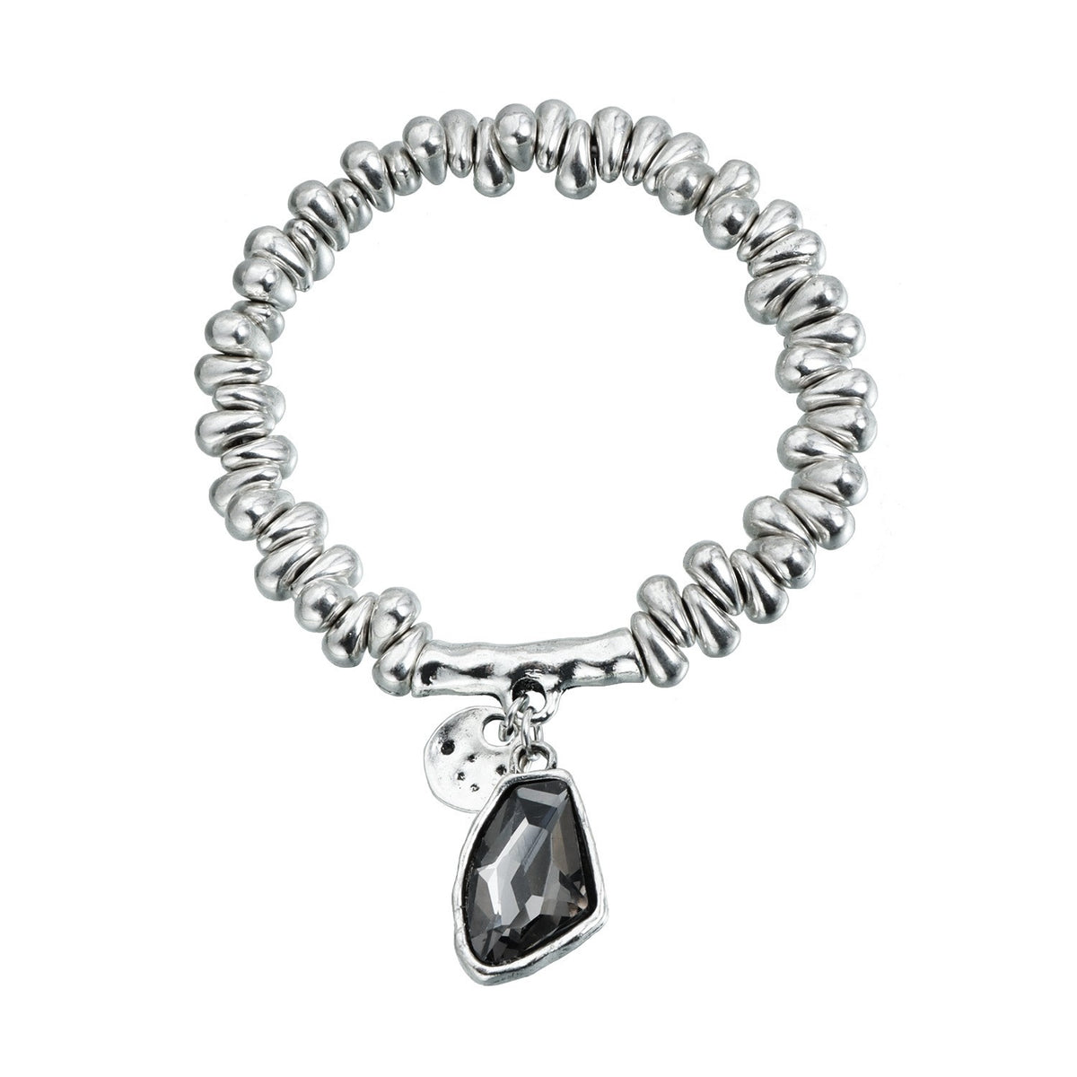Classy Irregular Stone Necklace and Bracelet Set