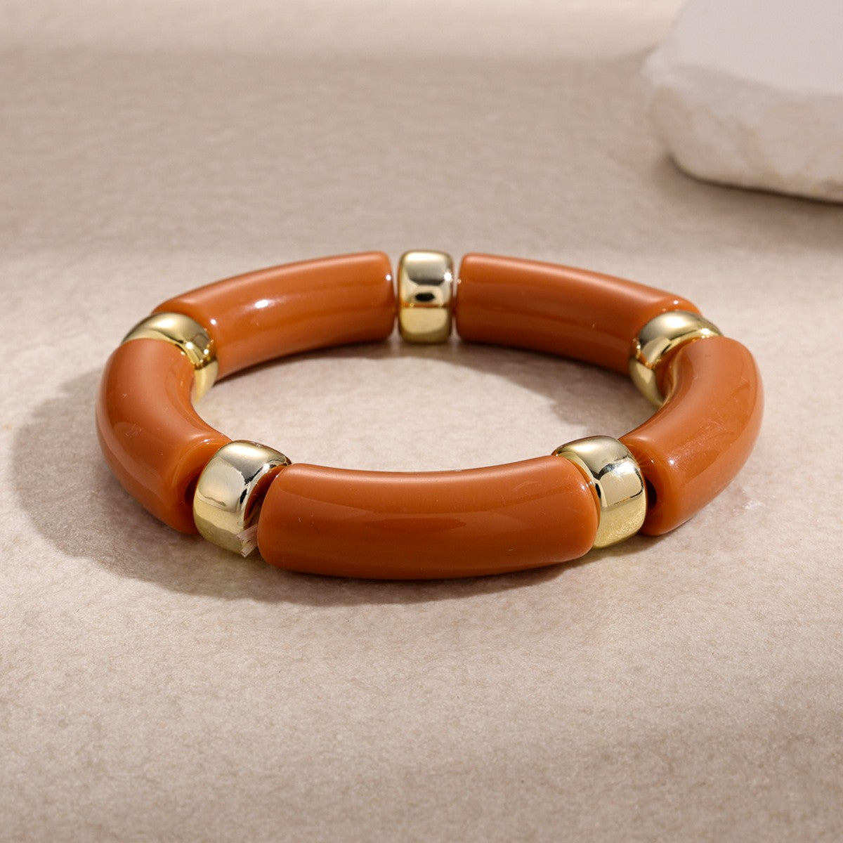 Boho Multicolor Acrylic Tube Bracelet Set