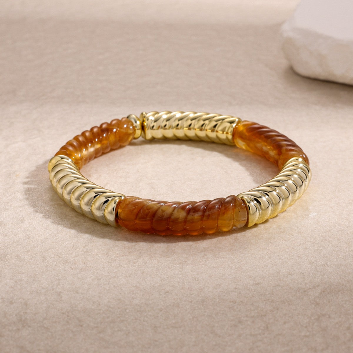 Boho Multicolor Acrylic Tube Bracelet Set