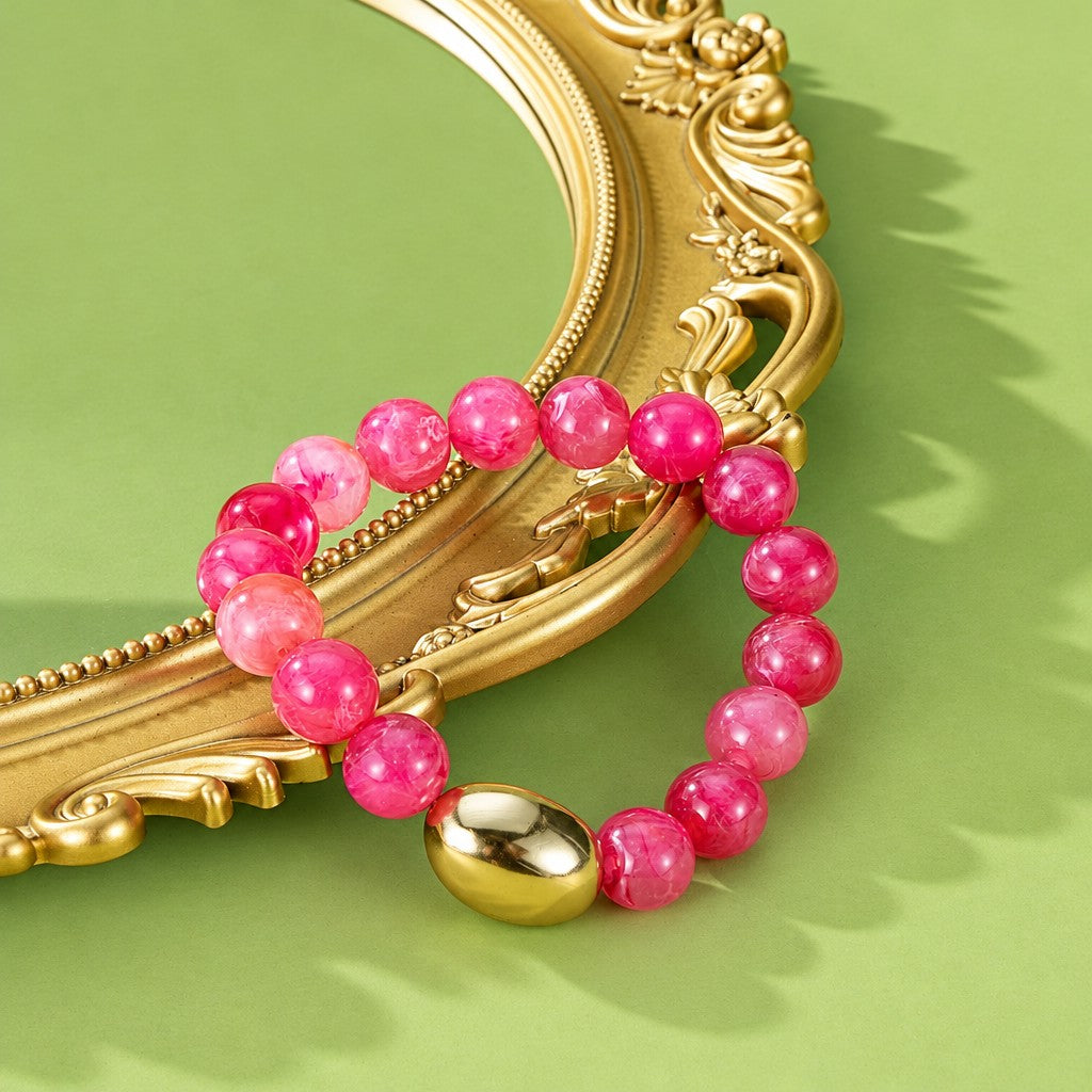 Colorful Acrylic Bead Stack Bracelet