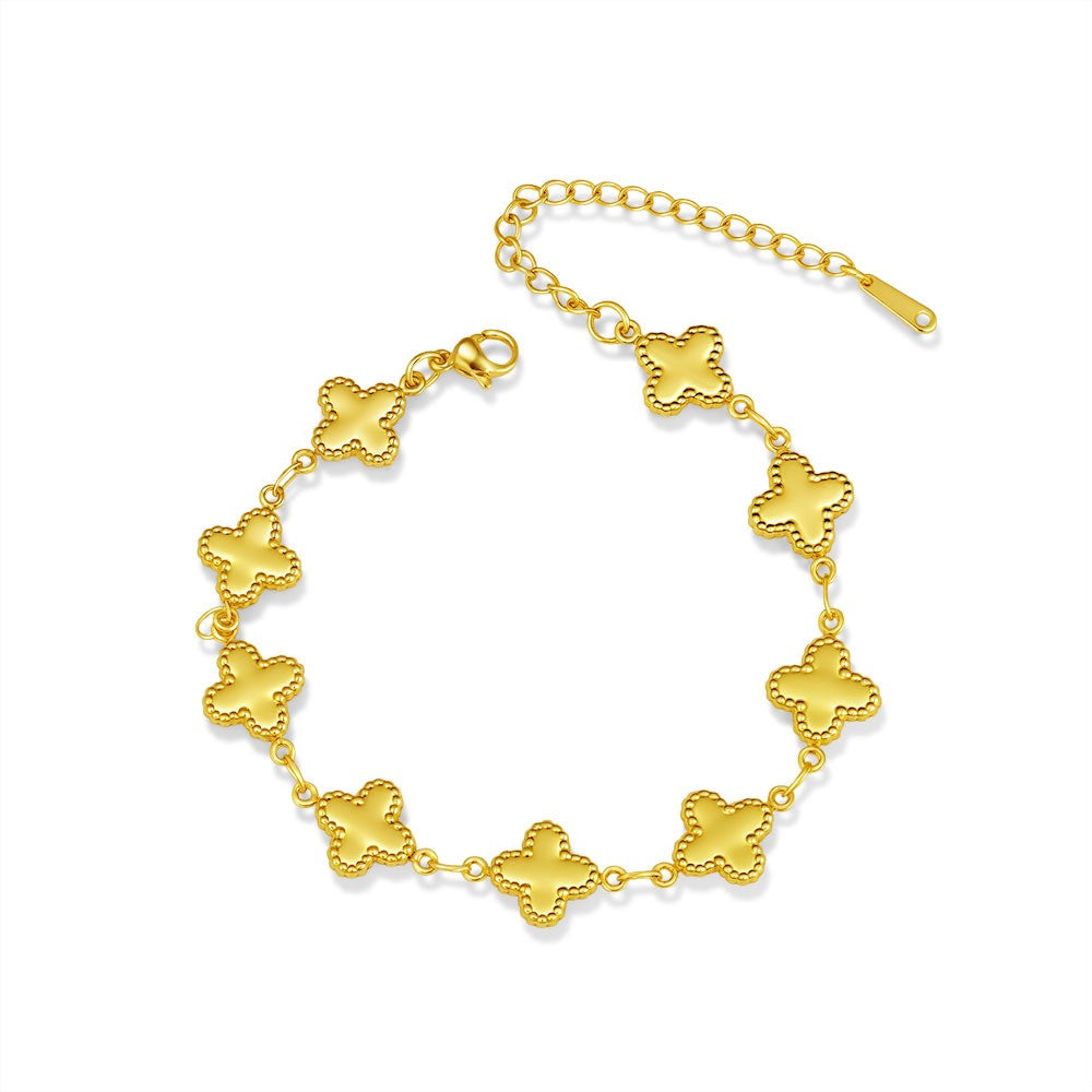 18k Boho Mixed Motif Link Bracelet