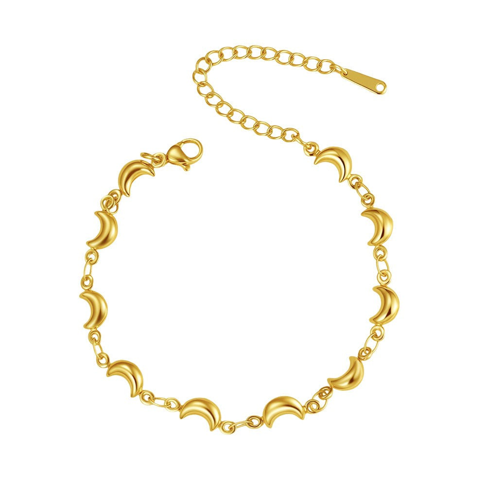 18k Boho Mixed Motif Link Bracelet