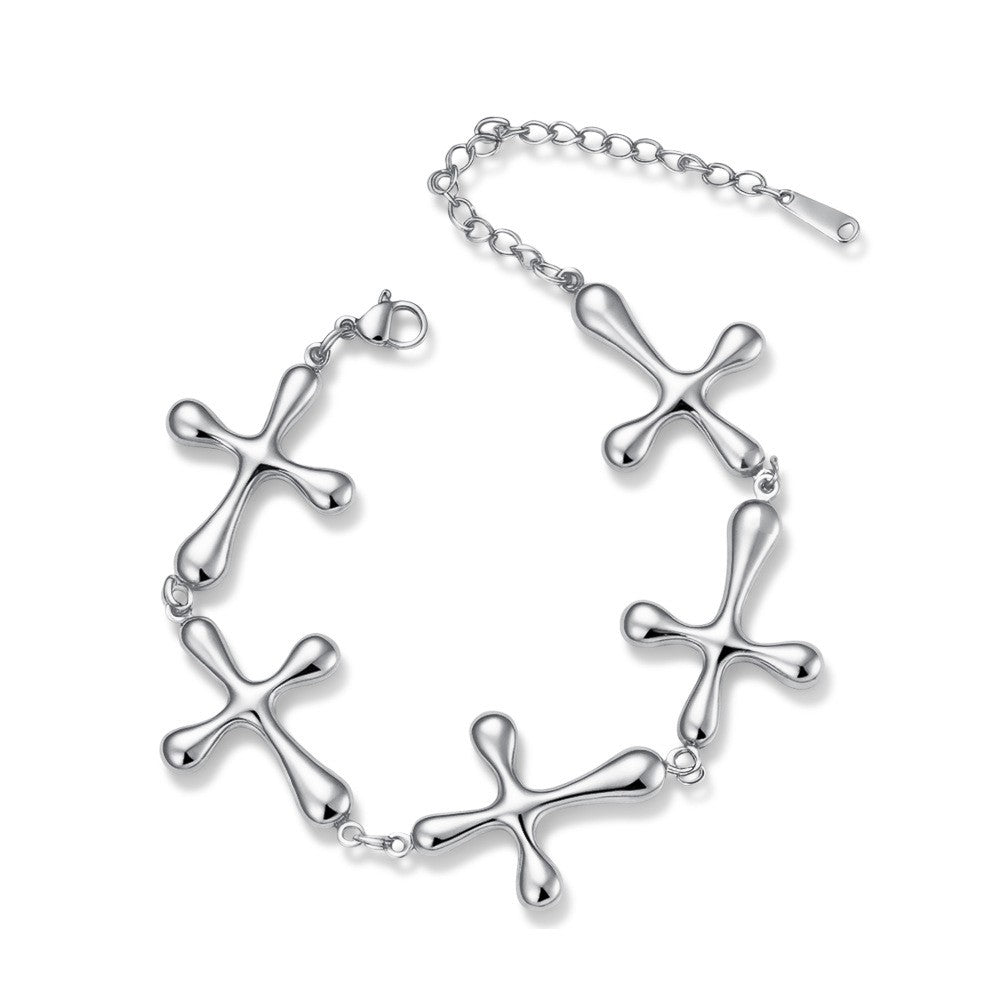18k Boho Mixed Motif Link Bracelet