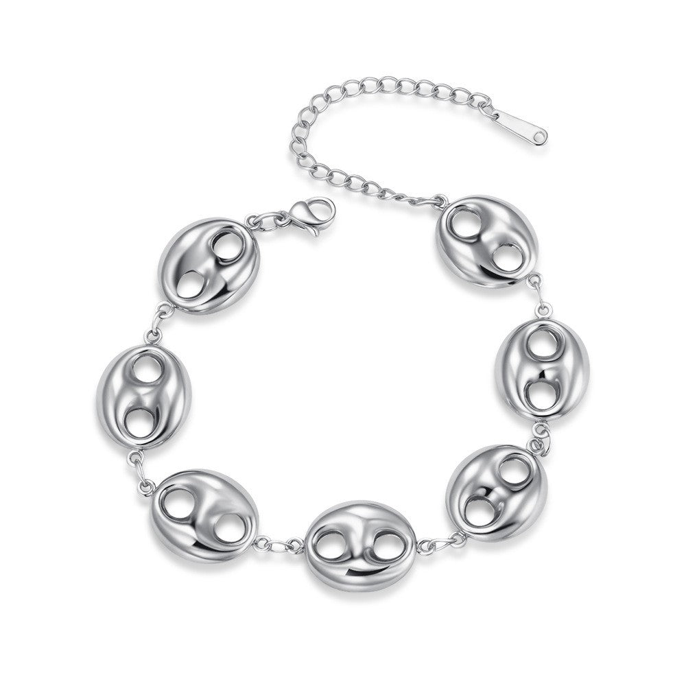 18k Boho Mixed Motif Link Bracelet