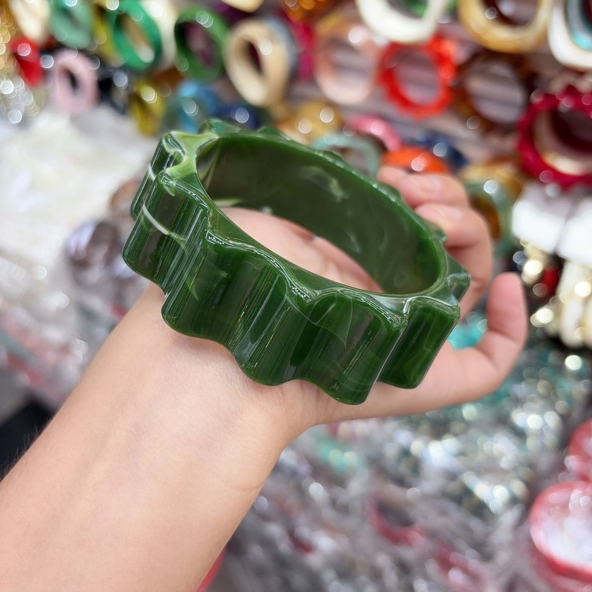 Classy Geometric Square Resin Bangle