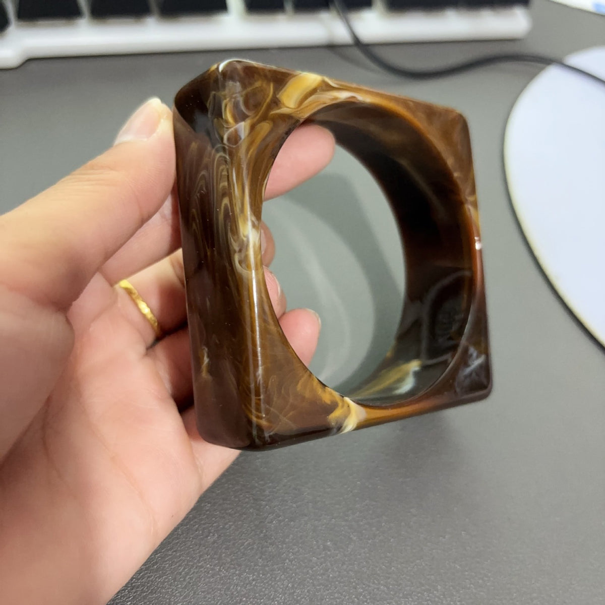 Classy Geometric Square Resin Bangle