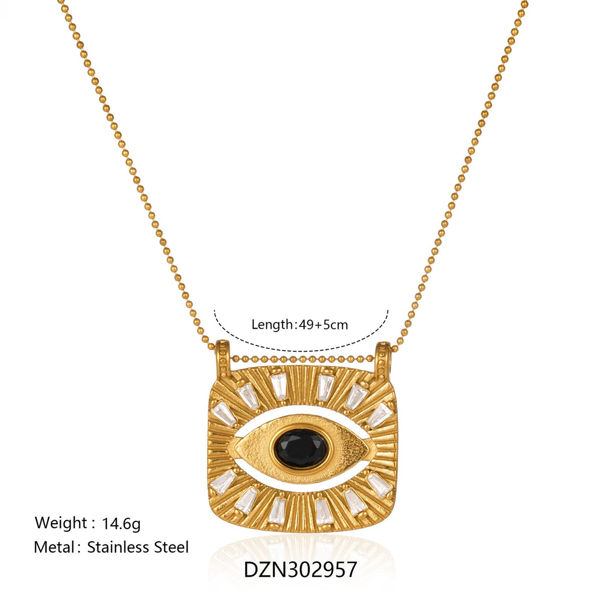 18k Dainty Layered Evil Eye Necklace