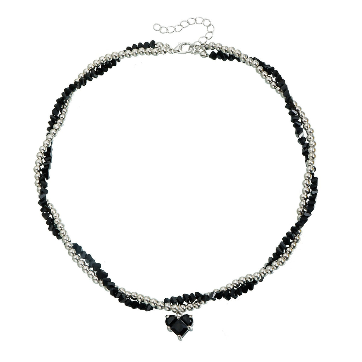 Romantic Twisted Bead Heart Necklace